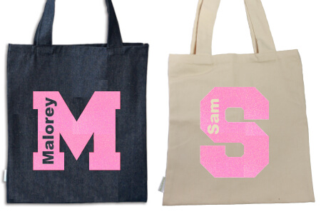 Tote Uni Pink Glitter Vinyl